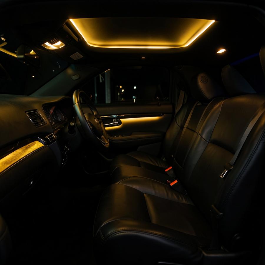 Stretch limousine rental Minneapolis interior with leather seating